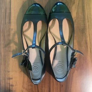 Tory Burch Black Flats